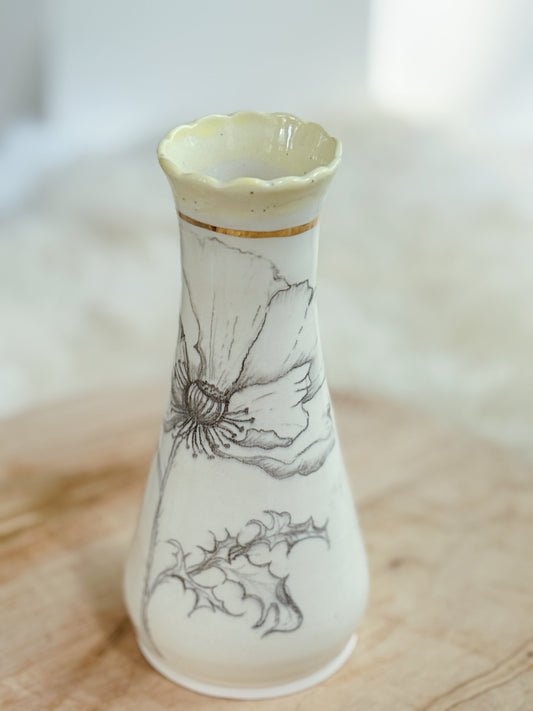 22 | Botany Sketchbook Vase 22k Gold