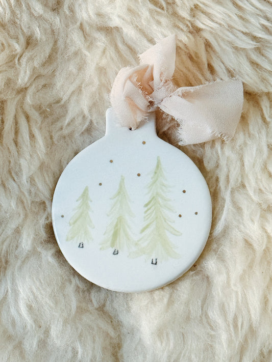 Ornament | Watercolor Tree 22k Gold