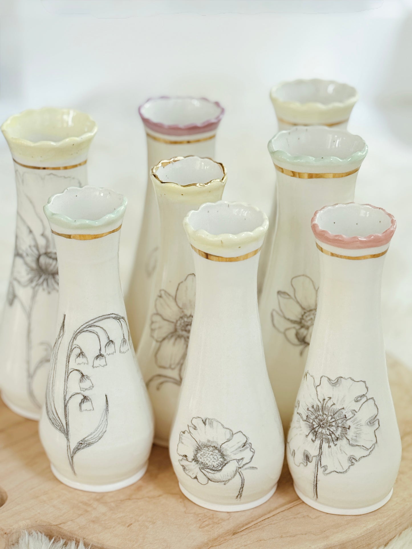 23 | Botany Sketchbook Vase 22k Gold